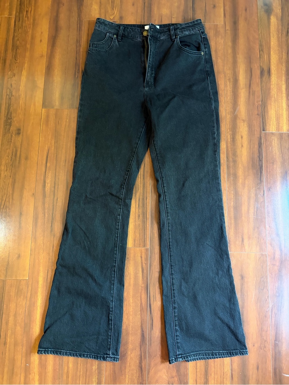 ROLLA'S Black High-Rise Flared Jeans